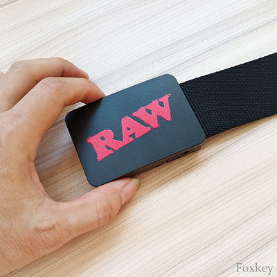 Advertising Black Belt Plastic Buckles For Promotion Gift Logo Photo Print