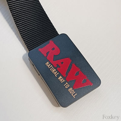 Printable Custom Silver Belt Buckles polyester nylon Personalised Belt Buckles