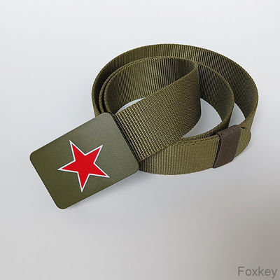 Printable Custom Silver Belt Buckles polyester nylon Personalised Belt Buckles